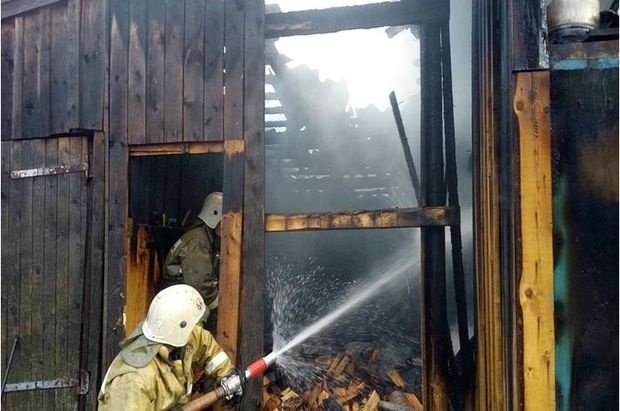 Пожар в хозяйственной постройке в городском округе Богородский