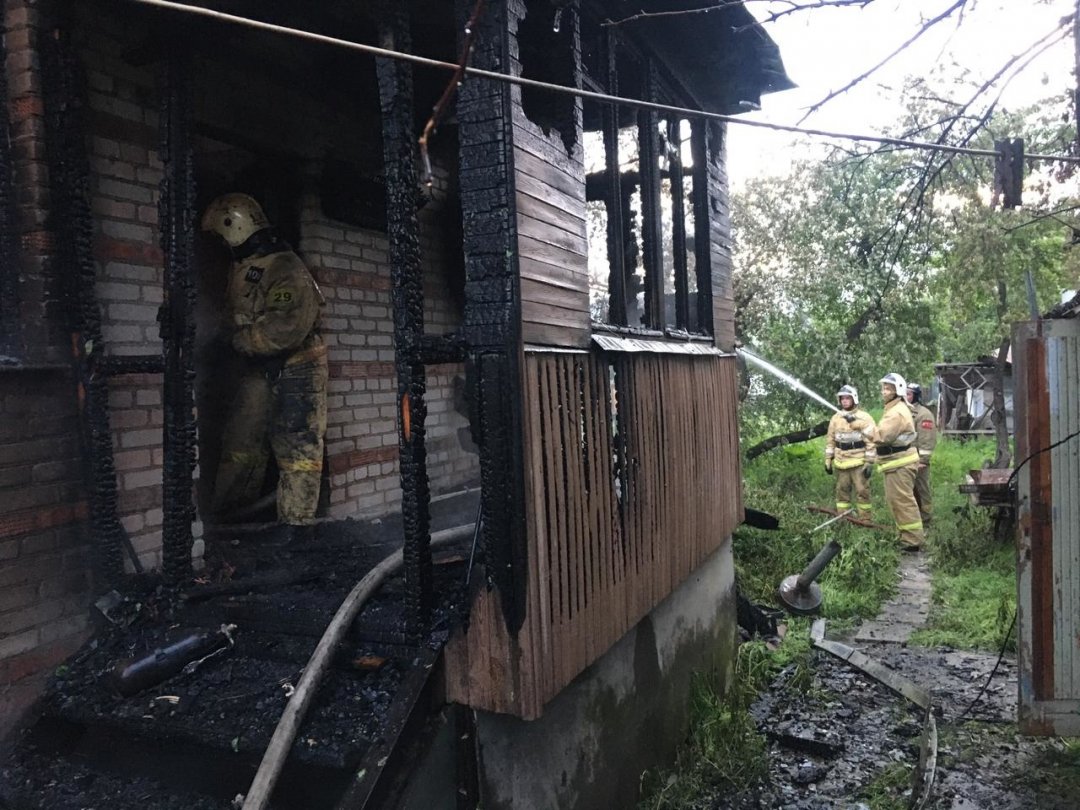 Пожар в дачном доме в Богородском городском округе