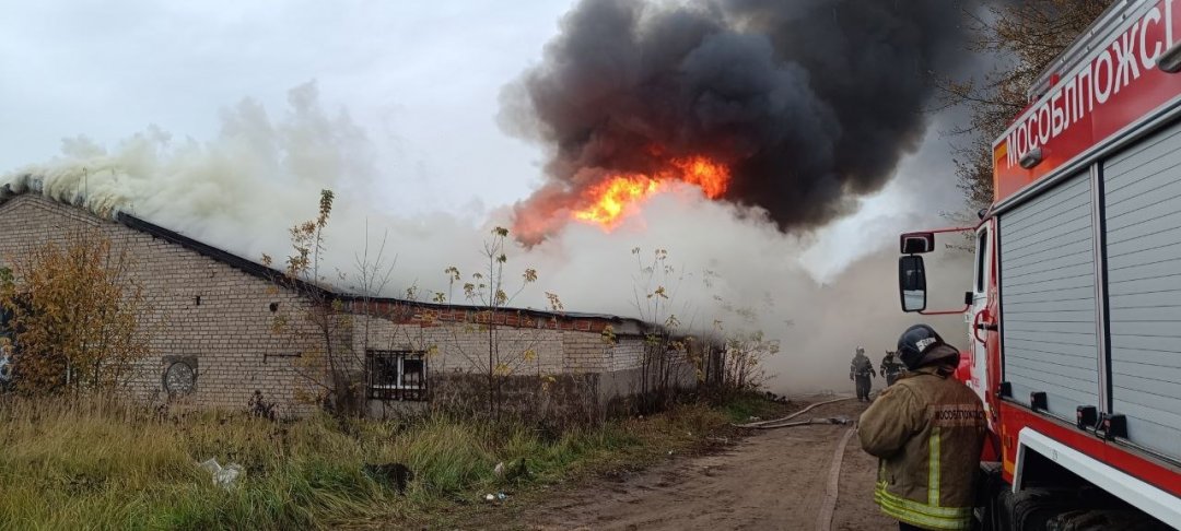 Пожар в нежилом здании в городском округе Богородский