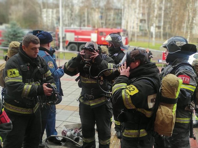 Условный пожар ликвидирован в ходе учений в Богородском округе